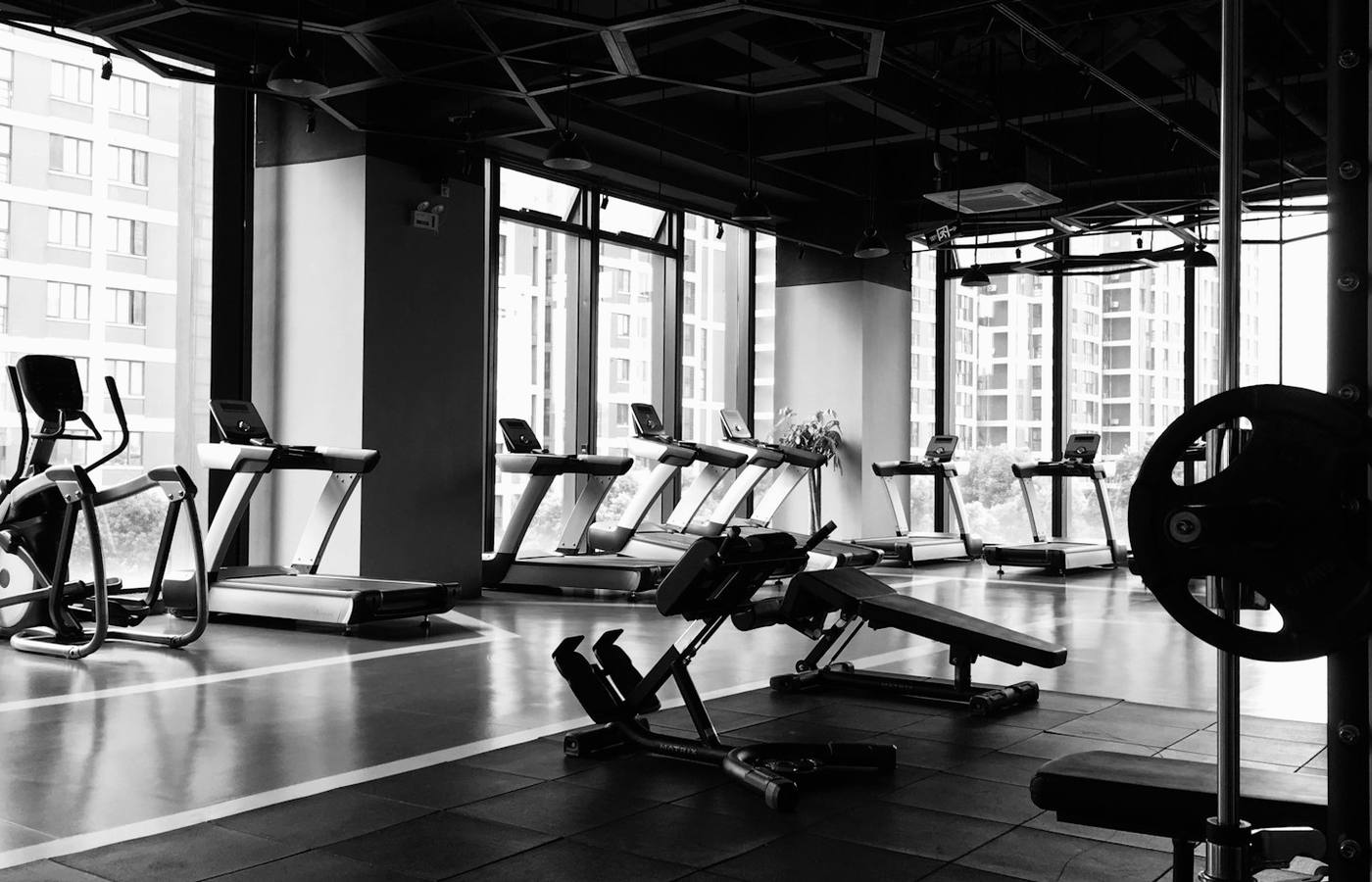 Interiér fitness centra